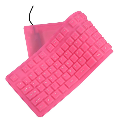 108 Teclas Usb Silicone Flexível Teclado Dobrável Impermeáve