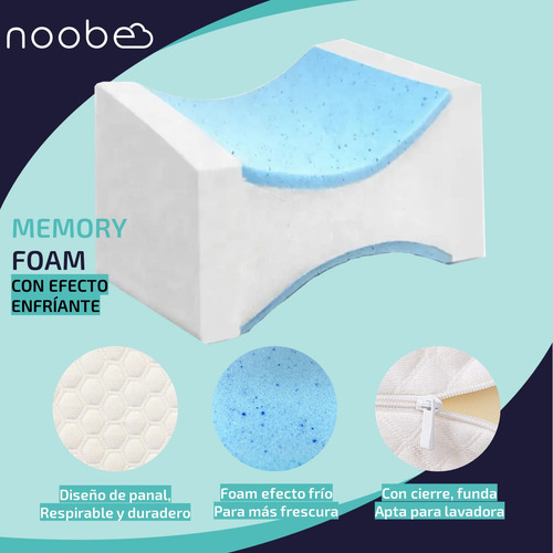 Cojin Almohada Ortopédico Piernas Memory Foam