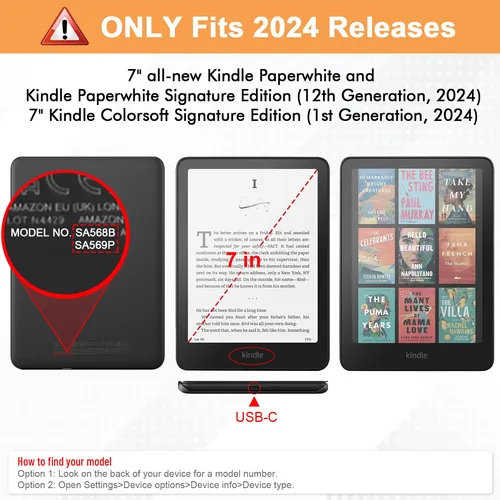 Funda Fintie Para Kindle Paperwhite 12.ª Generación 2024 Con