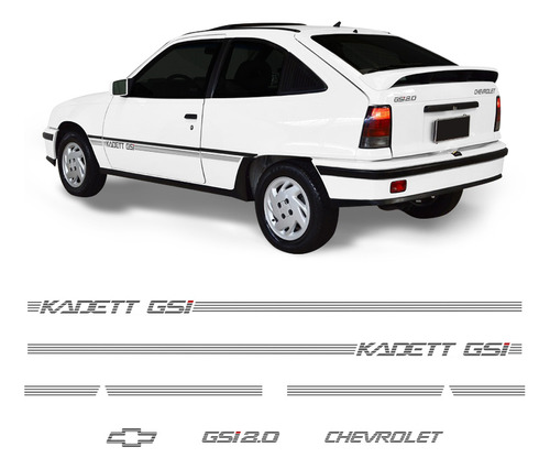 Faixa Kadett Gsi 2.0 1992 Até 1998 Adesivo Grafite Chevrolet