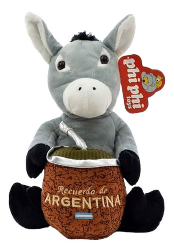 Peluche Burro Con Mate 21cm Phi Phi Toys