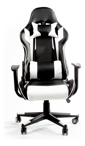 Silla de escritorio Urban Design SA-R-4 gamer ergonómica  blanca con tapizado de cuero sintético