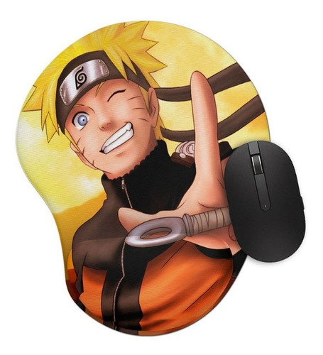 Mousepad Ergonômico Naruto Cor Amarelo