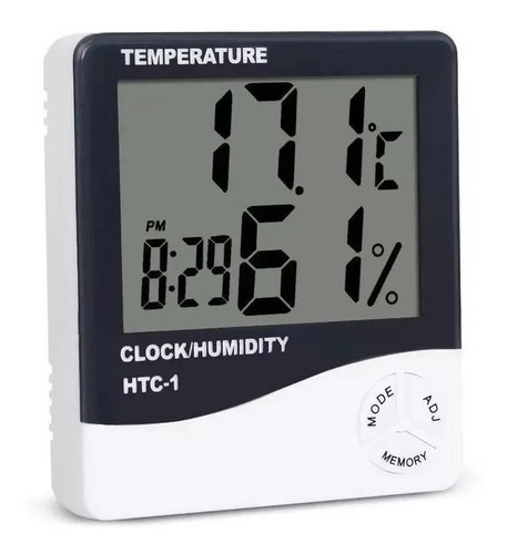 Medidor Temperatura Y Humedad Reloj Digital Varias Funciones