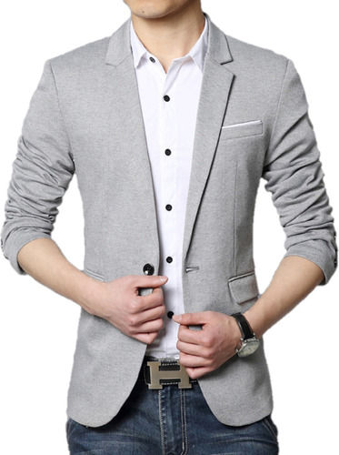 Saco Blazer Traje Slim Fit Tela Premium Embroidered Elegante