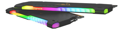 Memoria RAM Viper Steel RGB gamer color negro 32GB 2 Patriot PVSR432G360C0K