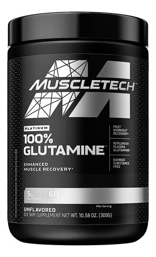 Glutamina Pura 5g Por 60 Servicios Muscletech Aminoacido