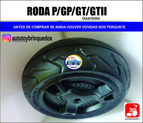 Roda Dianteira P/ Motos Gp, Gt Ou Gt2 Bandeirante (1 Roda)