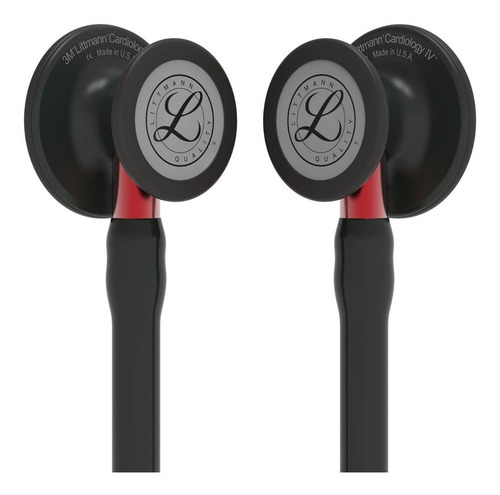 Estetoscópio Littmann Cardiology Iv Black Ed Vermelho 6200