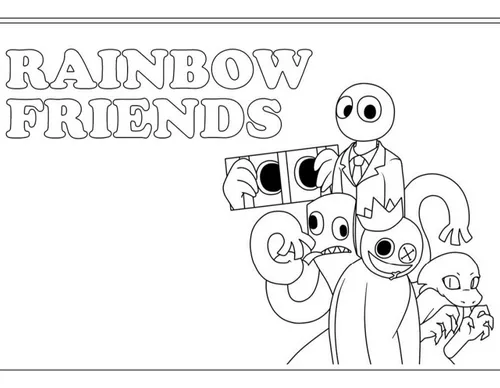 desenho para colorir e imprimir rainbow friends