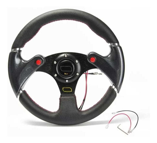 Volante Tuning Deportivo Racing Sp Auto Universal Pulsador/