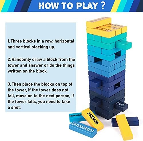 Juego De Mesa Jenga De Colores