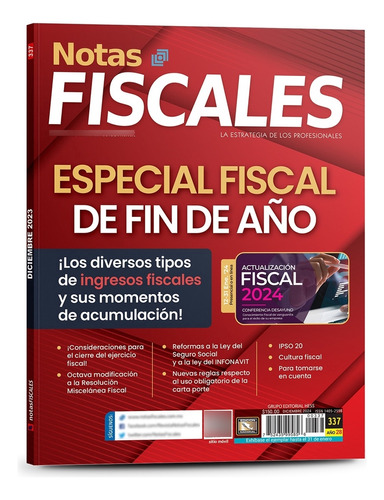 Revista Notas Fiscales 337 Diciembre 2023 Formato Impreso