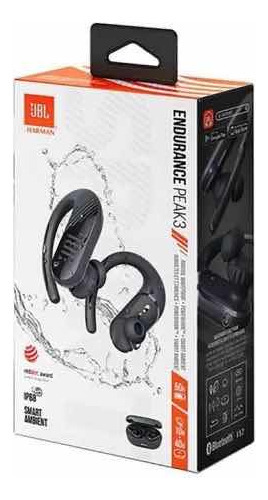 Fone De Ouvido In-ear Gamer Sem Fio Jbl Peak 3 Preto Com Luz Led