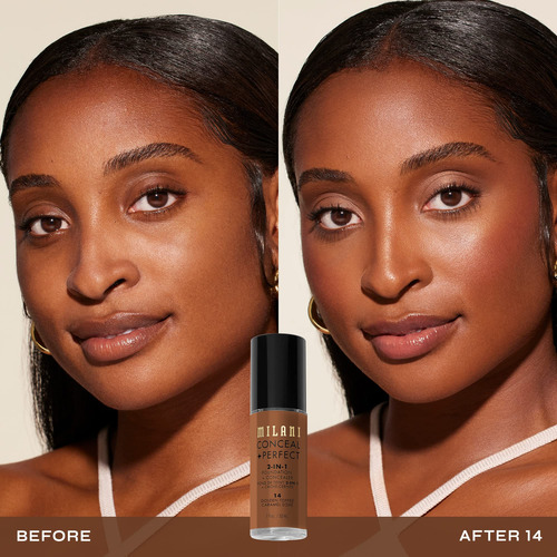 Base Milani Conceal + Perfect Golden Toffee 2 En 1, 30 Ml