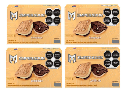 Galletas Gamesa Emperador Combinado Paquete C/4 Cajas