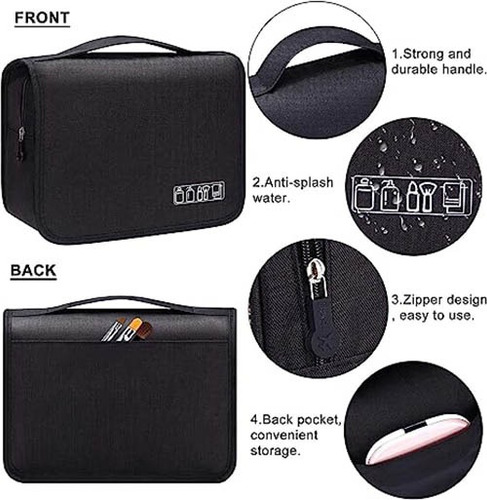 Bolsa De Viaje Plegable Para Separación En Seco Y Húmedo Color Negro