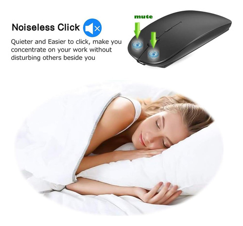 Ratón Bluetooth Recargable Klo Para Ratón Inalámbrico Para (