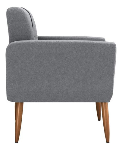 Poltrona Cadeira Decorativa Escritório Havana Matrix Cinza