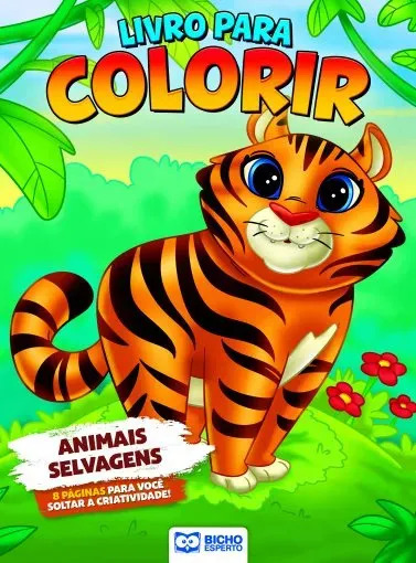 Livro Livro Para Colorir Animais Da Floresta - Animais Selvagen