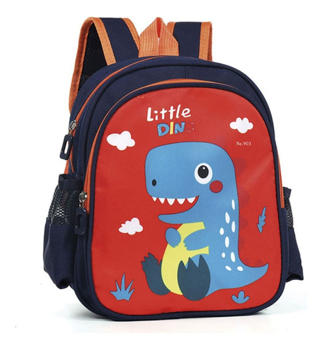 Mochila Infalnti Jardin Nene Cohete Dinosaurios Trendy 