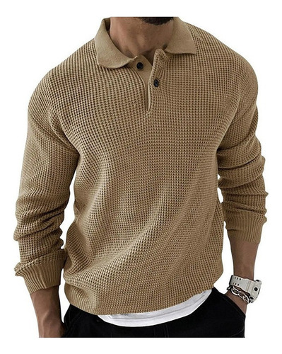 Jersey Liso Con Cuello De Polo Para Hombre