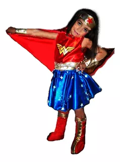 Disfraz Mujer Maravilla Wonderwoman Para Niña Talla 10 - 12