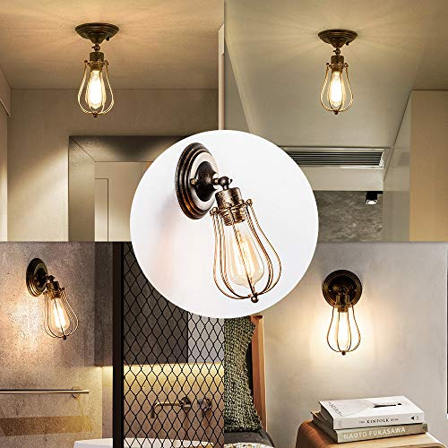 Lámpara De Pared Industrial Luling, Iluminación Vintage, Aju