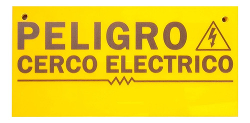 Cartel Advertencia Cerco Electrico Seguridad Homologado