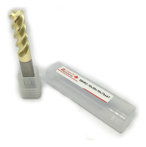 Fresa Metal Duro Integral Plana 10 Mm 4 Filos Zircon (hrc55)