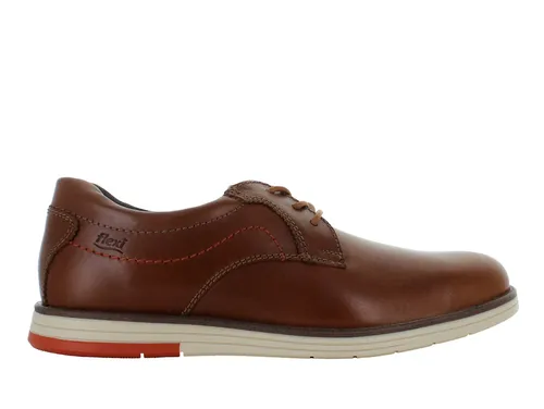 Flexi Zapato Moda Outfit Vestir Choclo Piel Cafe Hombre 8144