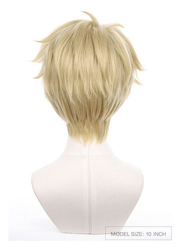 Peluca Spy X Family Loid Forger Cosplay Rubio Claro Corto