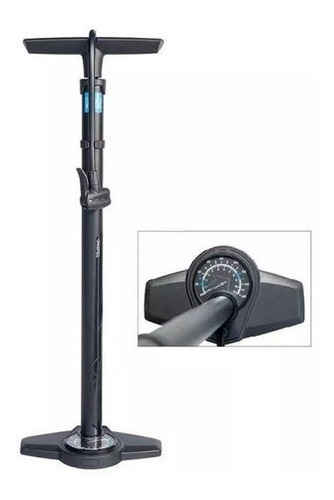 Imagem 2 de 3 de Bomba Chão Oficina Shimano Pro Manômetro 160 Psi Mtb Speed Bike