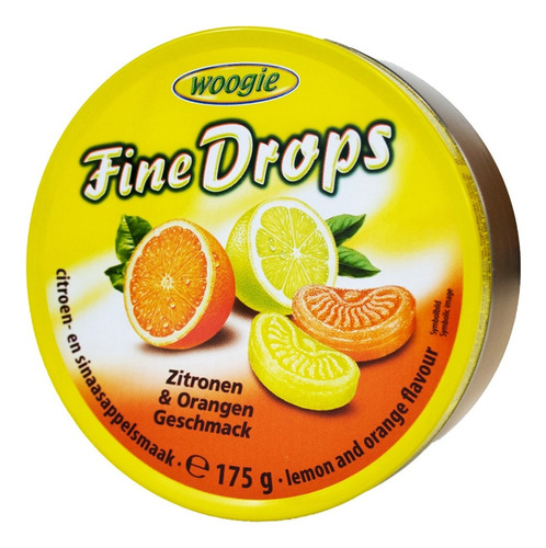 Balas Importadas 175g - Fine Drops Sabor Laranja E Limão