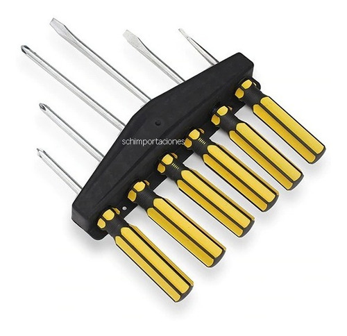Imagen 3 de 6 de Destornilladores Set 6 Unidades + Pack Tornillos Madera