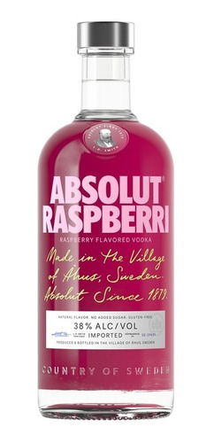 Imagen 1 de 7 de Vodka Absolut Raspberry 750ml