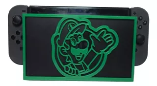 Cover Super Luigi Mario Bros Nintendo Switch Dock Pixelados_