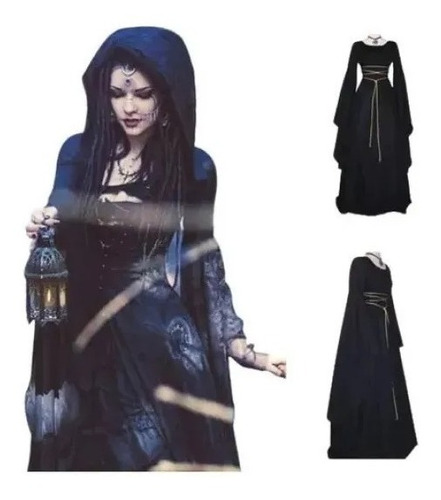 Vestido Vintage Para Mujer Vestido Medieval De Halloween