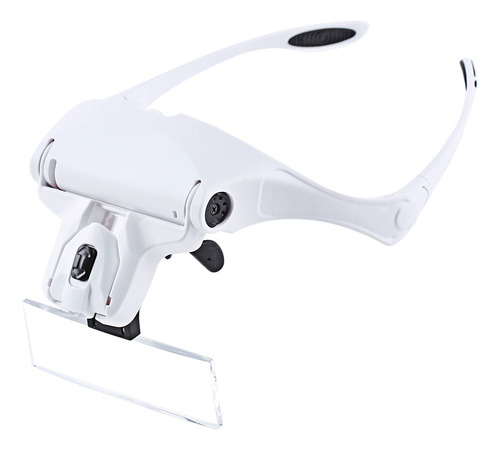 Vincha Ajustable Con Lupa Gadnic 5 Lentes De Aumento Luz Led