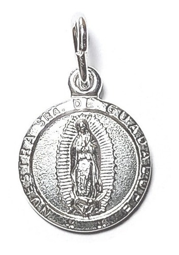 Colgante Virgen De Guadalupe 10mm Plata Fina 925
