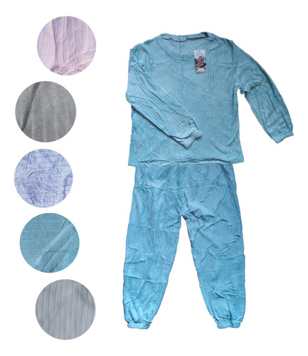 Pijama Para Dama Peluche Fino Varios Colores Talles Grandes