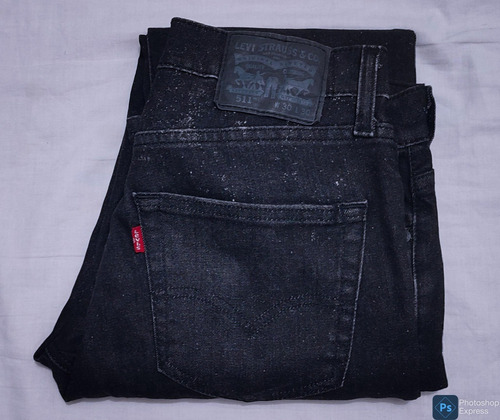 Jeans Hombre Levis 511 30/30 Negro Pinta Elasticado Talla 40