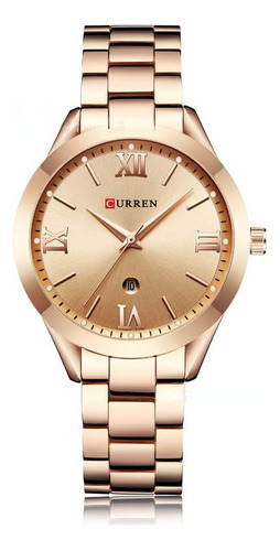 Reloj Metálico Elegante Casual Curren Para Mujer