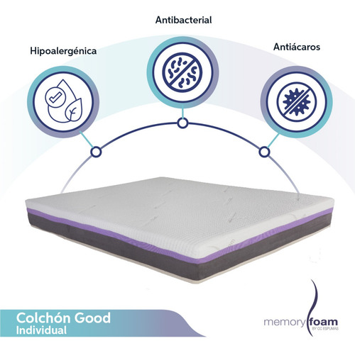 Colchón Memory Foam Good Individual