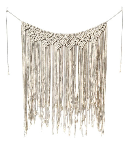 Tapiz Colgante De Pared Tejido Con Borlas De Macramé Para