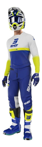 Conjunto Motocross Reflex Blue 36 Pantalon Xl Remera