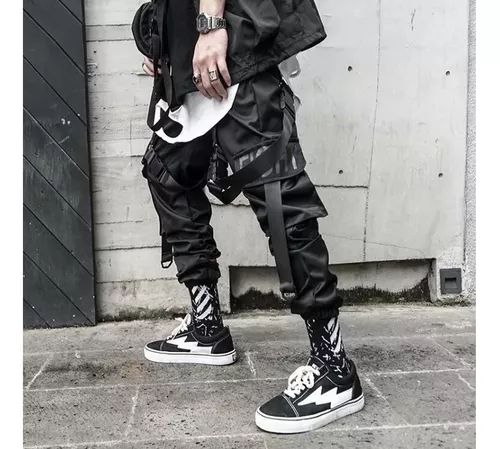 Estilo Hip-hop Joggers Hombre Cargo Pantalones Streetwear