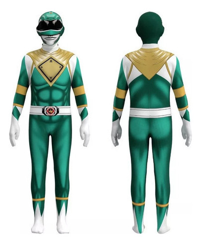 Traje De Cosplay Mighty Morphin Power Rangers For Niño/adul