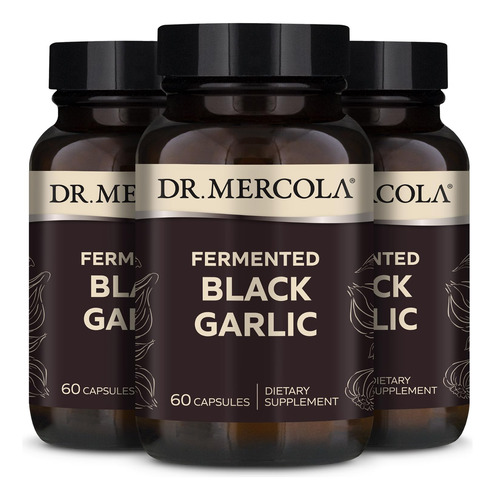 Dr. Mercola Ajo Negro Fermentado (60 Ct), Paquete De 3