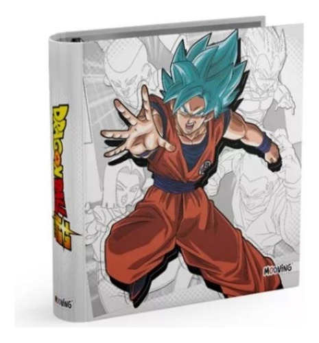 Carpeta Escolar 3 Aros 3x40 Dragon Ball Mooving Original